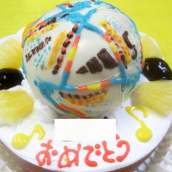 サッカーボール立体ケーキ