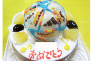サッカーボール立体ケーキ
