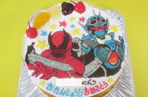 仮面ライダーガッチャードイラストケーキ