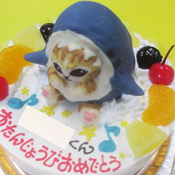 モフサンドサメにゃん立体ケーキ