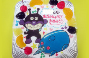 バイキンマンともぐりんイラストケーキ