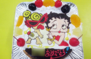 ベティちゃんとヒスミニイラストケーキ