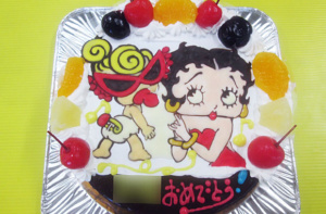 ベティちゃんとヒスミニイラストケーキ