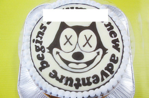 フェリックスイラストケーキ