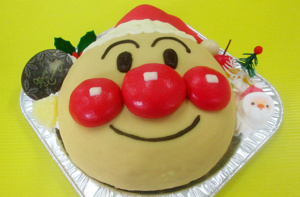 アンパンマン顔立体ケーキ