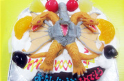 メカキングギドラ立体ケーキ