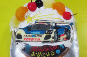 スポーツカーイラストケーキ