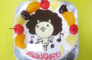 にゃんこ大戦争のネコフィーバーイラストケーキ