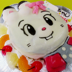 みみりん顔ケーキ