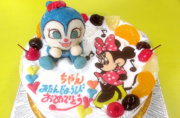 こきんちゃんとミニーマウスケーキ