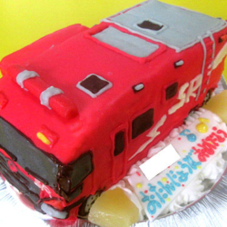 SR消防車両立体ケーキ