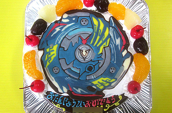 ベイブレードイラストケーキ