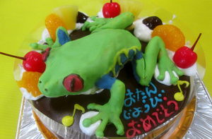 アカメアマガエル立体のせケーキ