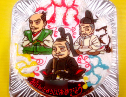 織田信長・豊臣秀吉・徳川家康イラストケーキ