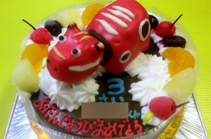 赤べこ立体ケーキ