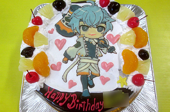 ウォーターチャレンジの銀さんイラストケーキ