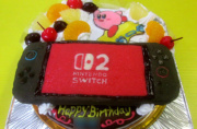 任天堂スイッチ２立体とカービィのケーキ
