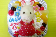 シルバニアファミリーのショコラうさぎのフレアちゃん立体ケーキ
