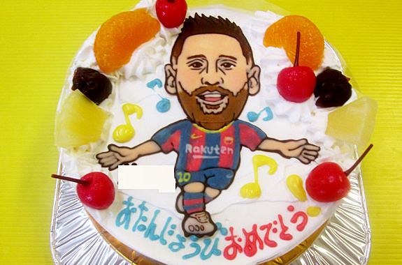 サッカー選手イラストケーキ
