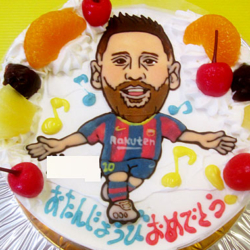 サッカー選手イラストケーキ