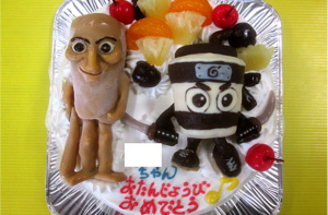 イタリアンブレインロットのトゥントゥントゥンサフールとカプチーノアサシーノ立体ケーキ