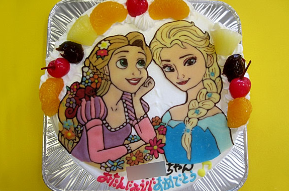 ラプンツェルとエルサケーキ