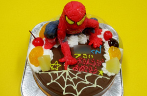 スパイダーマン立体ケーキ