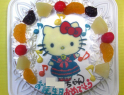 キティちゃんイラストケーキ