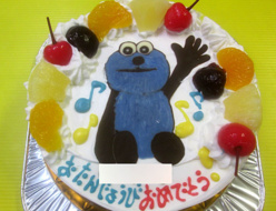 パペットスンスンイラストケーキ