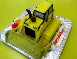ブルドーザ立体ケーキ