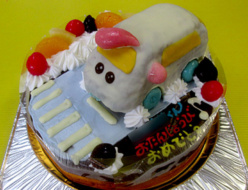 モルカーのタラコ立体ケーキ