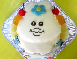 んぽちゃむ顔立体ケーキ