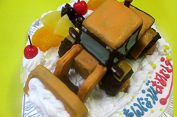 ホイールローダー立体ケーキ