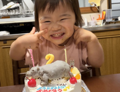 かば立体ケーキ
