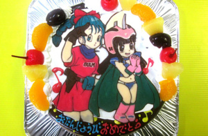 ドラゴンボールのブルマとチチイラストケーキ