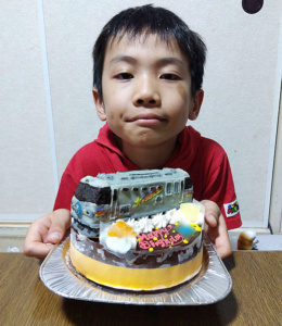 寝台特急カシオペア立体ケーキ