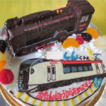 D51蒸気機関車と成田エクスプレスケーキ