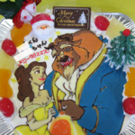 美女と野獣イラストケーキ